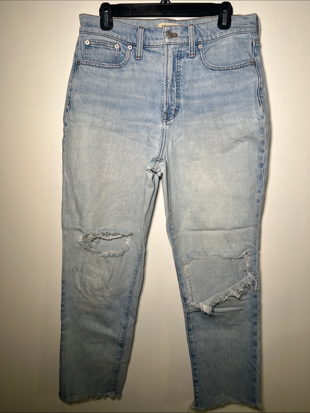 Madewell The Perfect Vintage Jean Light Blue Distressed Jeans